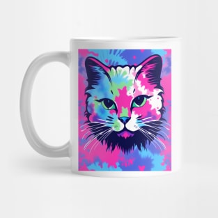 Tie Dye Cat Mug